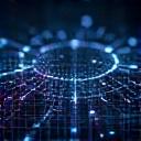 デジタル変革を表すネットワーク図